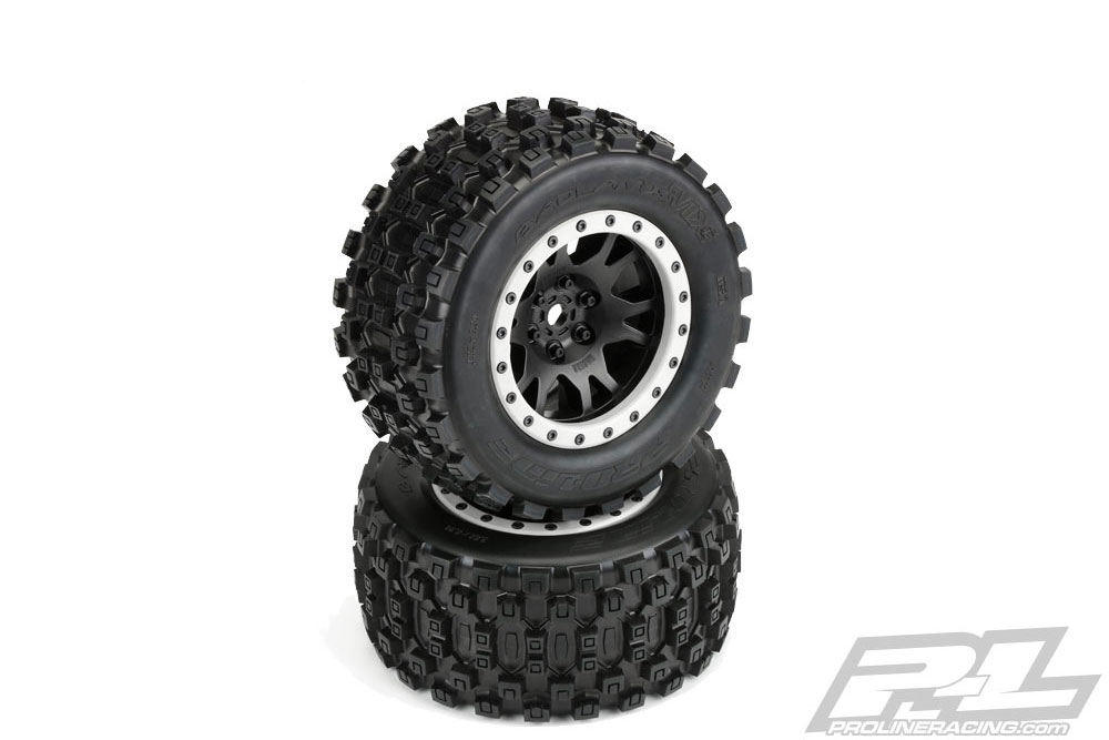 Proline 1:5 Badlands MX43 Pro-Loc F/R X-MAXX MTD 24mm Blk/Gry Impuls (G-PRO10131-13)