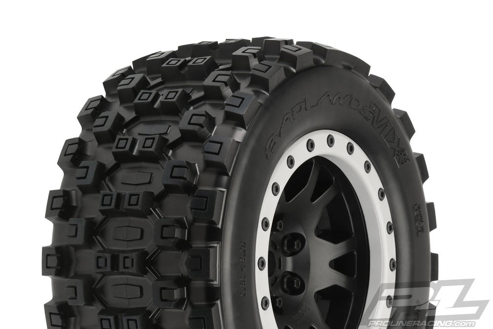 Proline 1:5 Badlands MX43 Pro-Loc F/R X-MAXX MTD 24mm Blk/Gry Impuls (G-PRO10131-13)