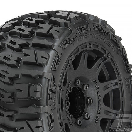 Proline Trencher LP 3.8&quot; Tyres On Raid BLK 8x32 Hex Wheels MT (G-PRO10175-10)
