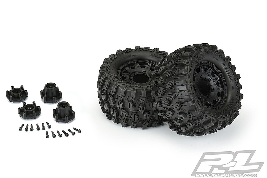 Proline Hyrax 2.8&quot; Tyres On Raid Black R/Hex Wheels (G-PRO10190-10)
