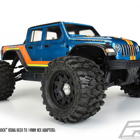 Proline Hyrax 2.8&quot; Tyres On Raid Black R/Hex Wheels (G-PRO10190-10)