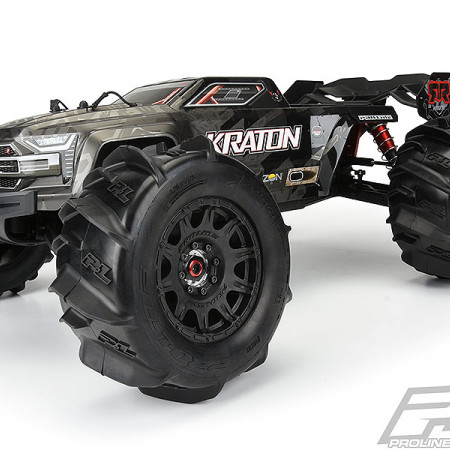 Proline Dumont 3.8&quot; Paddle Tyres On Raid Black 8x32 17MM Wheel (G-PRO10192-10)