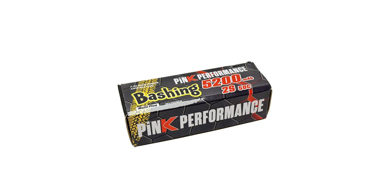 Pink Performance Bashing LiPo 2S 7.4V-5200-50C (Multi) (PP3-2S5200-M)