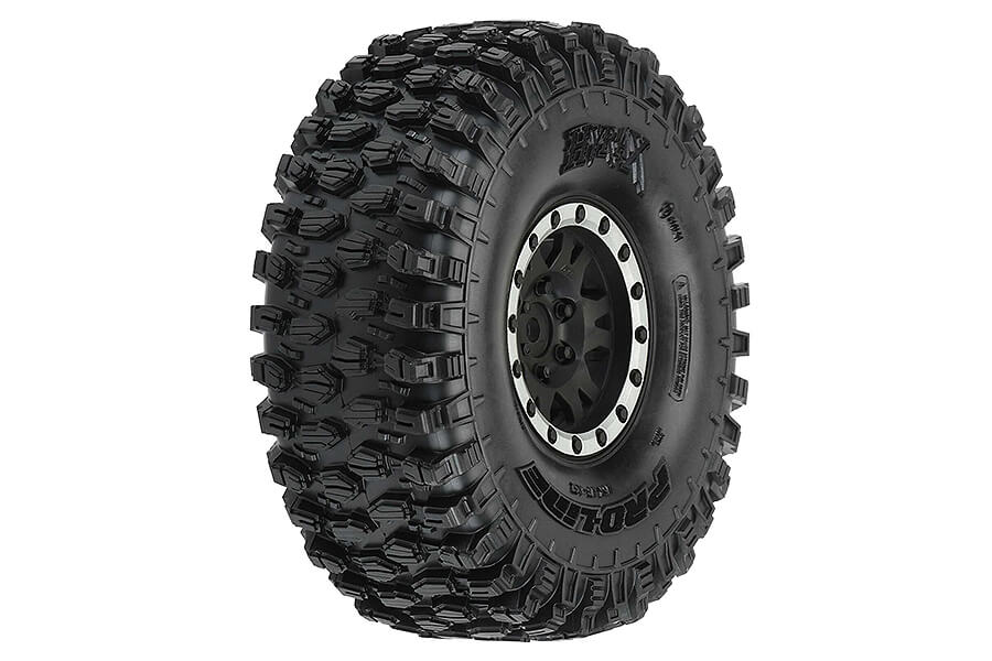Proline Hyrax 1.9" Predator On Impulse Black/Silver Bead Lock Wheels (G-PRO10128-12)
