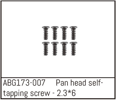Absima Pan Head Screw M2.3*6 (8) ( AB G173-007)