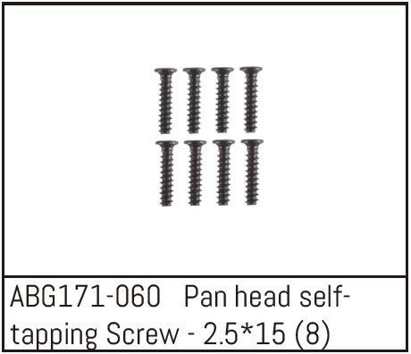 Absima Pan Head Screw M2.5*15 (8) ( AB G171-060)