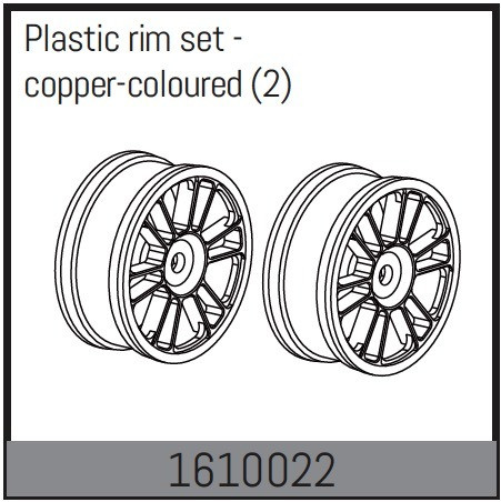 Absima Plastic Rim Set - Copper-Coloured (2) ( AB 1610022)