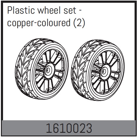 Absima Plastic Wheel Set - Copper-Coloured (2) ( AB 1610023)