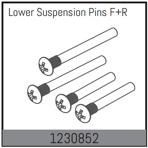 Absima Lower Suspension Pin Set F/R ( AB 1230852)