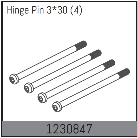 Absima Inner Hinge Pin 33X30mm (4) ( AB 1230847)