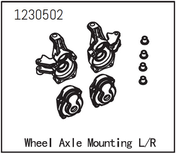 Absima Wheel AXLe Mounting ( AB 1230502)