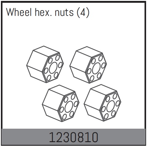 Absima Wheel Hex Hubs 12mm (4) ( AB 1230810)