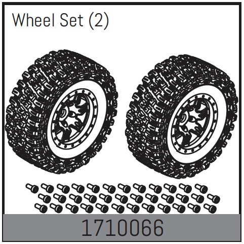 Absima Wheel Set (2) ( AB 1710066)