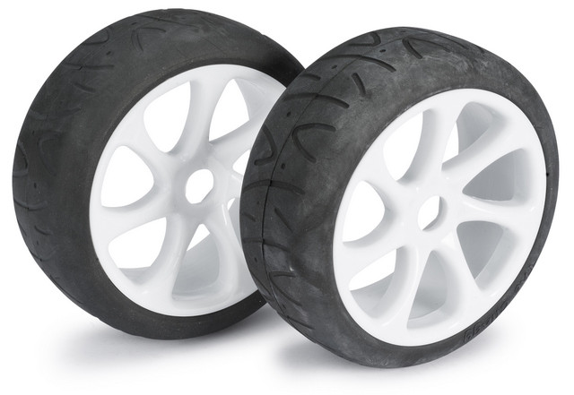 Absima Wheel Set Buggy &quot;7 Spoke / Street&quot; white 1:8 (2 pcs) ( AB 2530009)