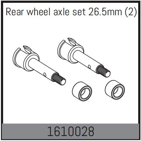 Absima Rear Wheel AXLe Set 26.5mm (2) ( AB 1610028)