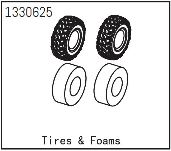 Absima Tires And Foam (2) - Yucatan ( AB 1330625)