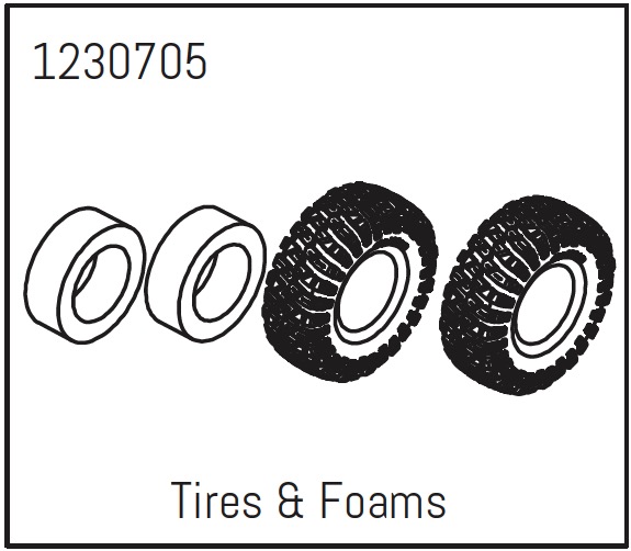 Absima Tires &amp; Foams - Khamba (2) ( AB 1230705)