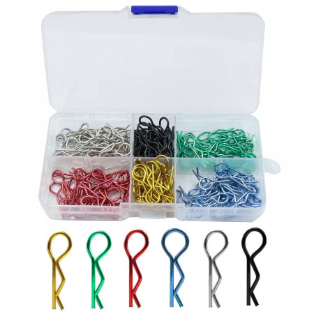SC Models 180pcs Body Clips - Various Colours With Storage Case (SCDTEL1049)