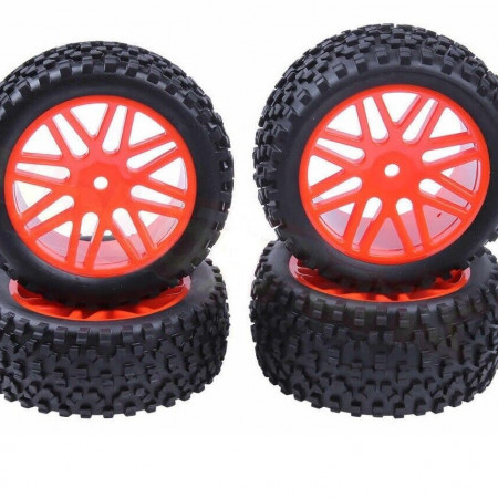 SC Models 1:10 Off Road Wheel Set 12mm Hex - Red (SCDTHW00002C)