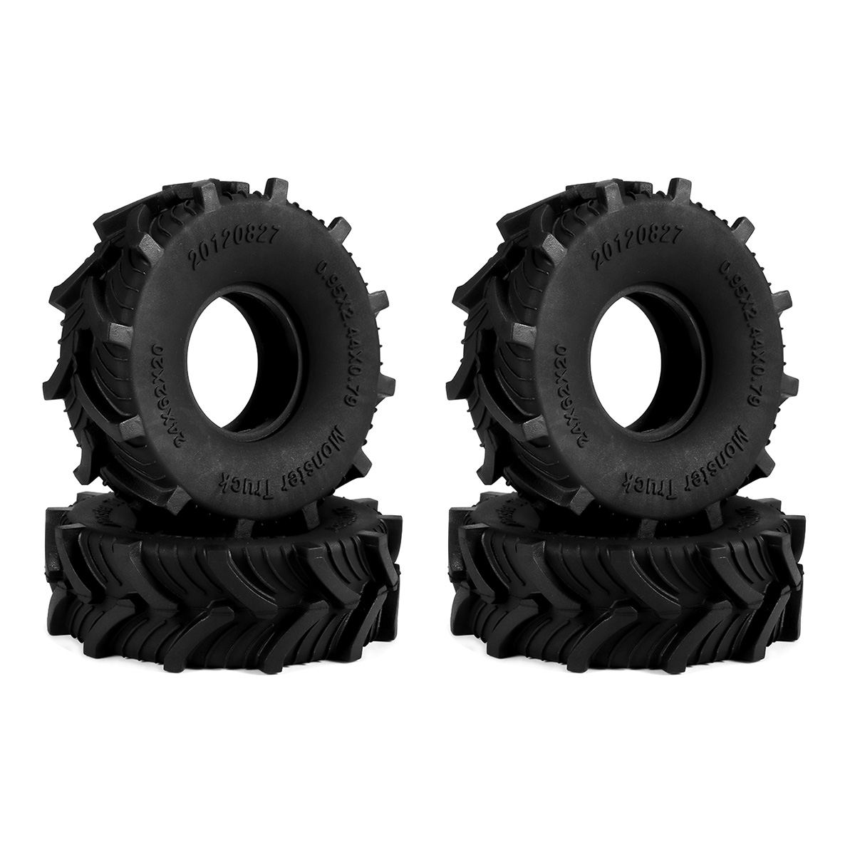 SC Models 1.0&quot; Rubber Mud Terrain Tires 62x20mm - 4 Pcs (SCDTTRX4M079)