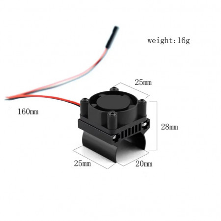SC Models Alloy Machined Heatsink w/Cooling Fan For Traxxas 1/18 TRX-4M Crawler (SCDTTRX4M090B)