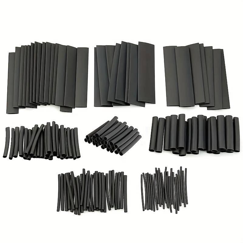 SC Models Heat Shrink Tubing - Assortment, Black 127Pcs (SCHEAT127BK)
