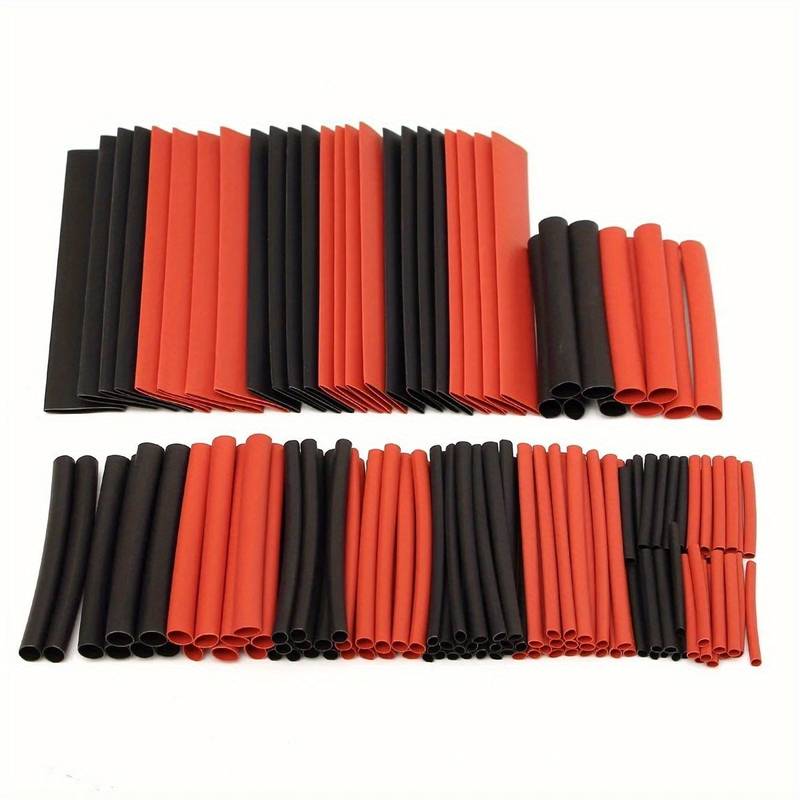 SC Models Heat Shrink Tubing - Assortment, Black/Red 150Pcs (SCHEAT150RB)