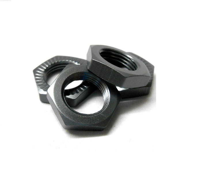 SC Models 17mm X 1.0 Grey Serrated Wheel Nuts (4Pcs) (SCKRNL170B)