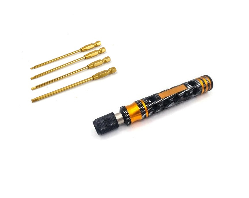 SC Models Magnetic &amp; Lock Screwdriver Handle With 1.5,2.0,2.5,3.0mm Speed Hex Drivers (SCKRTA112SET)