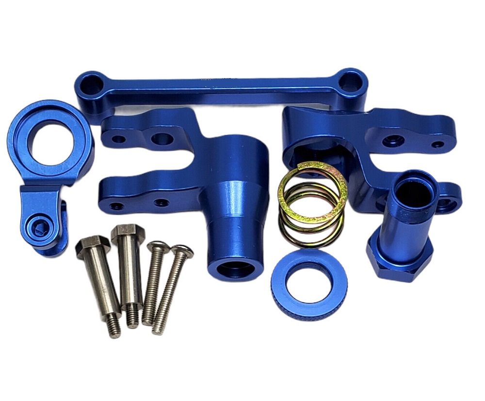 SC Models Traxxas Maxx Aluminium Steering Bell Crank Set - Blue (SCKRTMAXX010)