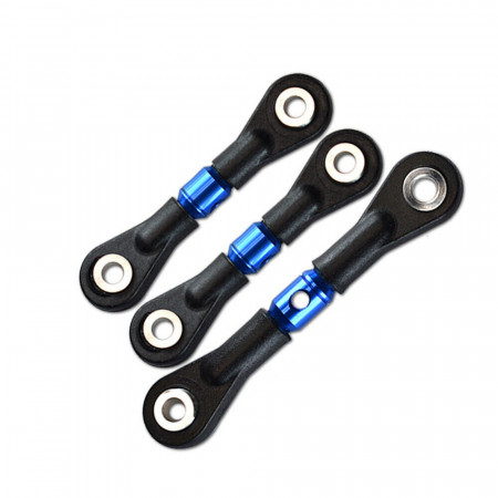 SC Models Tamiya TT-02 Adjustable Steering Link Rod Tie Rod Kit - Blue (SCLFTT02043B)