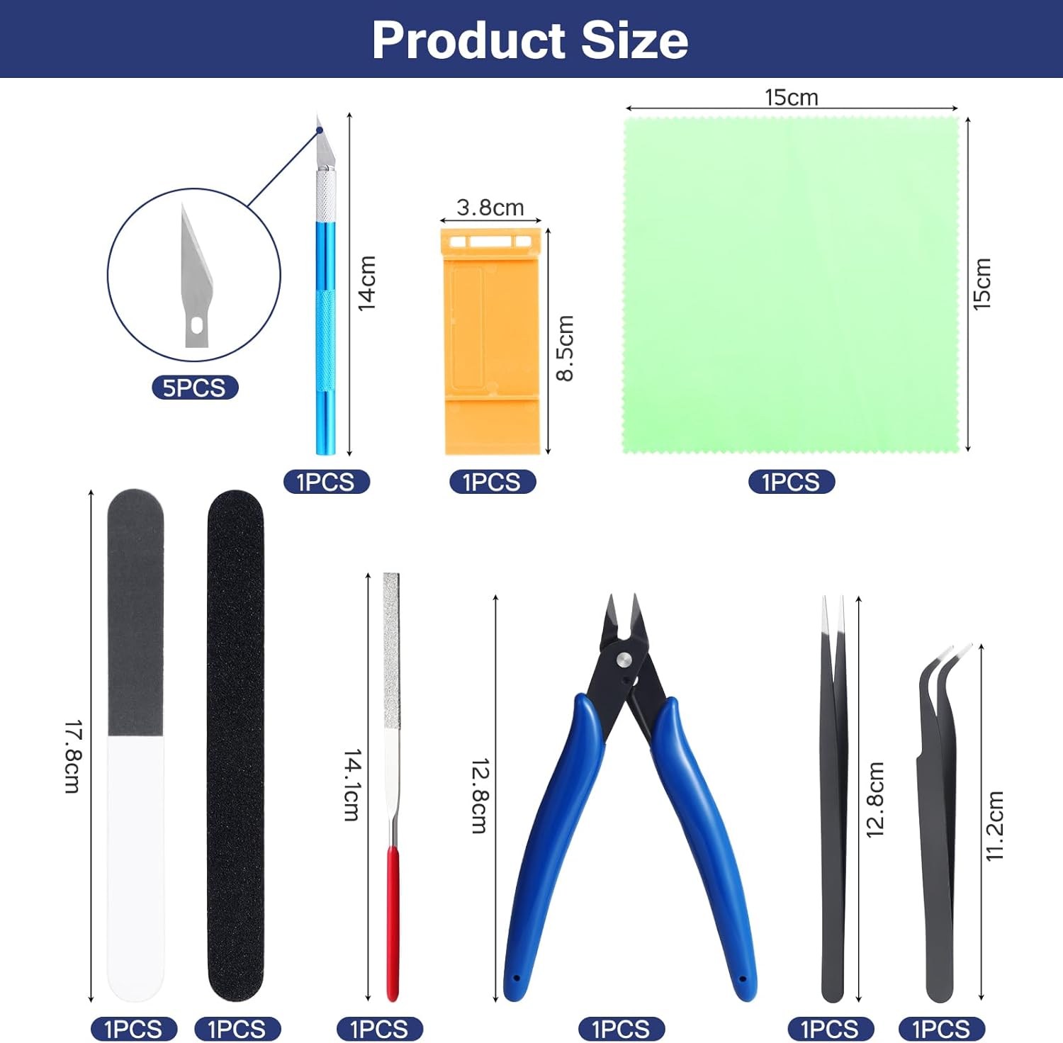 SC Models 10 Pieces Model Making Tool Set With Case (SCVGCUT005)
