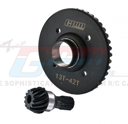 GPM Racing Traxxas X-Maxx, XRT Chrome Hard Steel Rear Spiral Bevel Gears (STXM1200R-BK)