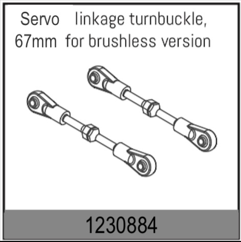 Absima Servo Turnbuckles 59-67mm (2)  ( AB 1230884)