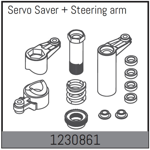 Absima Servo Saver/Steering Arms ( AB 1230861)