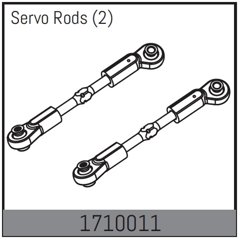 Absima Servo Rods (2) ( AB 1710011)
