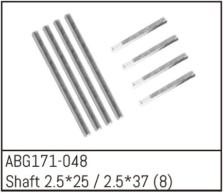Absima Shaft Set - 2.5*25 (4) /2.5*37 (4) ( AB G171-048)
