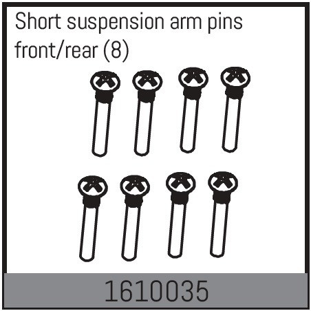 Absima Short Suspension Arm Pins Front/Rear (8) ( AB 1610035)