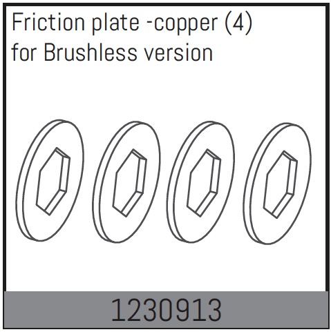Absima Slipper Friction Plate - Copper (4) ( AB 1230913)