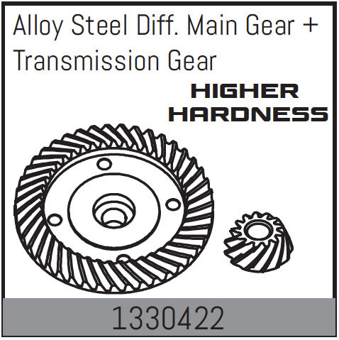 Absima Alloy Steel Diff. Main Gear + TransMLssion Gear ( AB 1330422)