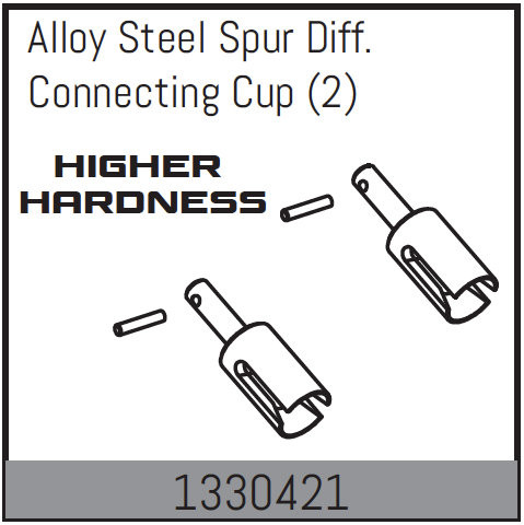 Absima Alloy Steel Spur Diff. ConnECting Cup (2) ( AB 1330421)