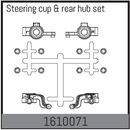 Absima Steering Cup &amp; Rear Hub Set ( AB 1610071)