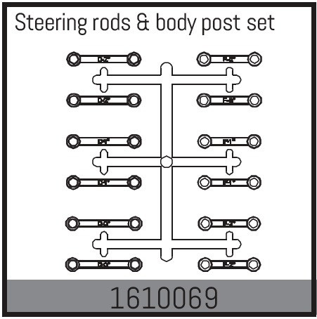 Absima Steering Rods &amp; Body Post Set ( AB 1610069)