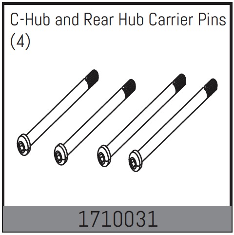 Absima C-Hub And Rear Hub Carrier Pins (4) ( AB 1710031)