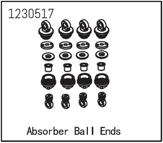 Absima Shock Absorber Ball Ends ( AB 1230517)