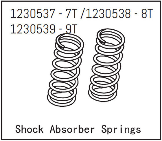 Absima Shock Absorber Springs 9T (2) ( AB 1230539)