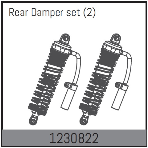 Absima Rear Shock Set (2) ( AB 1230822)