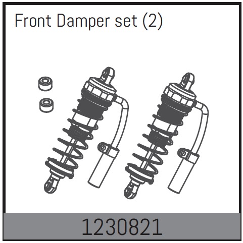 Absima Front Shock Set (2) ( AB 1230821)