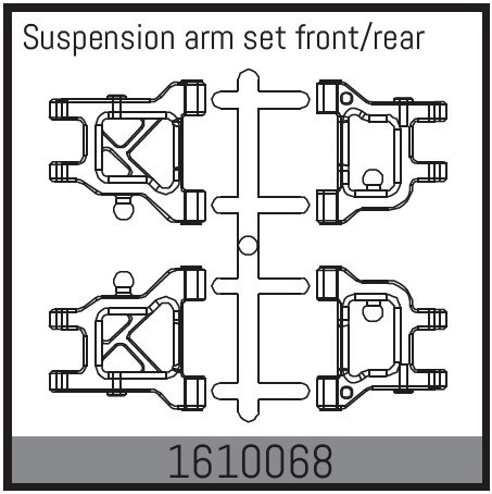 Absima Suspension Arm Set Front/Rear ( AB 1610068)
