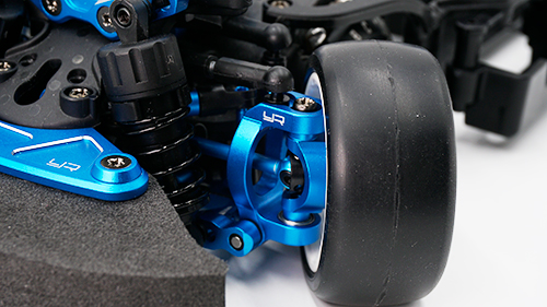 Yeah Racing Aluminium Front Steering Knuckle Set Tamiya M07 Blue (TAMC-030BU)